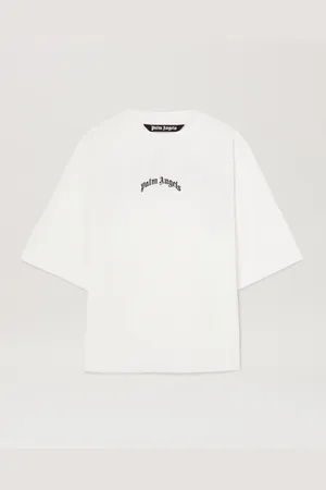 Palm Angels Curved Logo Oversize T-shirt Man