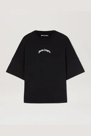 Palm Angels Curved Logo Oversize T-shirt Man