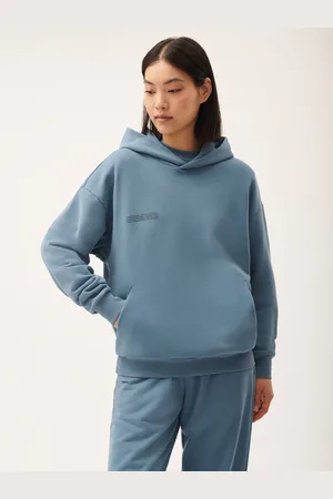 The Pangaia Womens 365 Midweight Hoodie—indigo - L