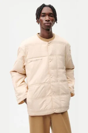 The Pangaia Mens Flower-Warmth Quilted Collarless Jacket— - S
