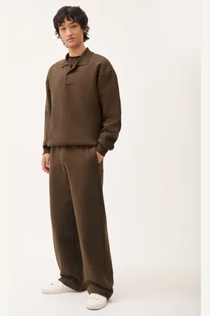 The Pangaia Mens DNA Straight Leg Track Pants—cacoa - L
