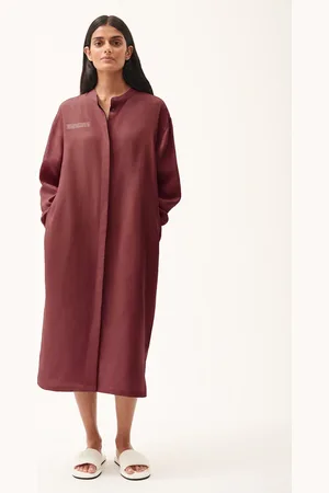 The Pangaia DNA Linen Mandarin Collar Dress— - XS