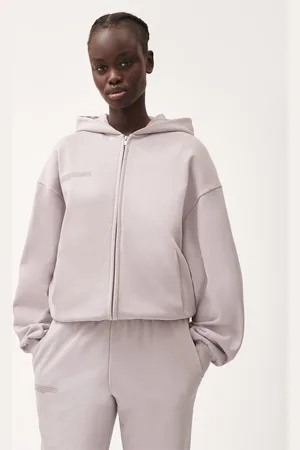 The Pangaia Womens Natural Dye Zipped Hoodie— - L