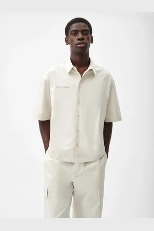 The Pangaia Mens Organic Cotton Linen Short Sleeve Shirt— - XS