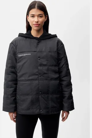 The Pangaia Womens Flower-Warmth Quilted Collarless Jacket — - XXS