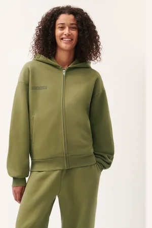 The Pangaia Womens DNA Heavyweight Zipped Hoodie—highland - XXS