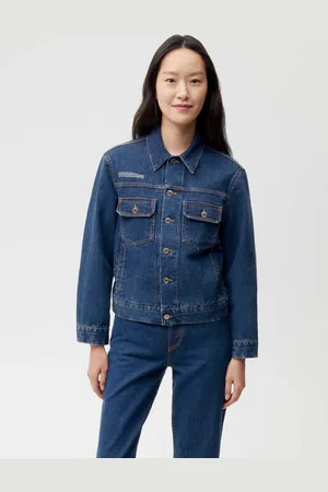 The Pangaia Womens Nettle Denim Jacket— - XS