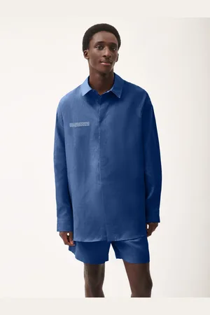 The Pangaia Mens DNA Linen Collared Long Sleeve Shirt— - S