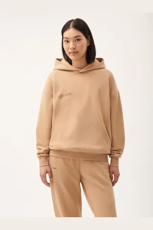 The Pangaia Womens 365 Midweight Hoodie—desert camel - L