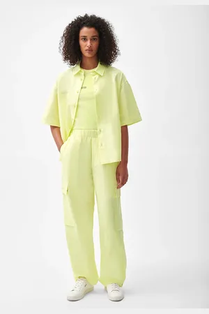 The Pangaia Womens Organic Cotton Linen Cargo Pants— - XS