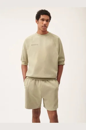 The Pangaia Mens DNA Double Jersey Short Sleeve Top—maitake beige - XXS