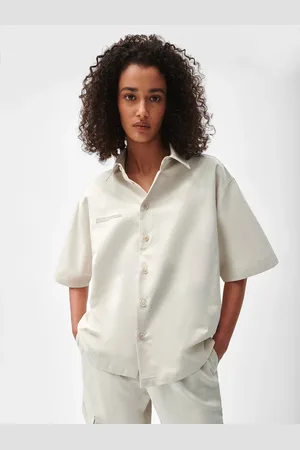 The Pangaia Womens Organic Cotton Linen Short Sleeve Shirt— - XS