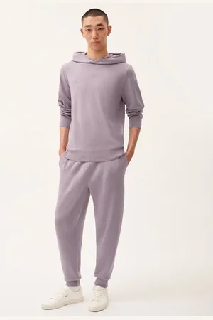 The Pangaia Mens DNA Regenerative Merino Wool Track Pants—raisin - L