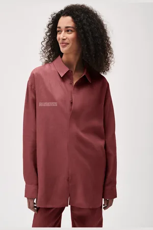 The Pangaia Womens DNA Linen Collared Long Sleeve Shirt— - S