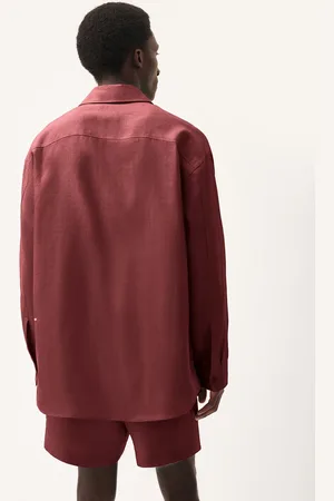 The Pangaia Mens DNA Linen Collared Long Sleeve Shirt— - S