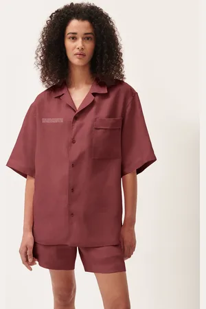 The Pangaia Womens DNA Linen Camp Collar Shirt— - S