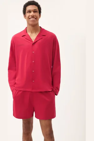 The Pangaia Mens 365 Lightweight Short Pyjama Shorts Set —goji - L
