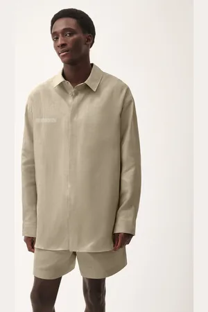 The Pangaia Mens DNA Linen Collared Long Sleeve Shirt— - S