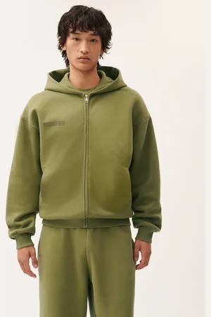 The Pangaia Mens DNA Heavyweight Zipped Hoodie—highland - XXS