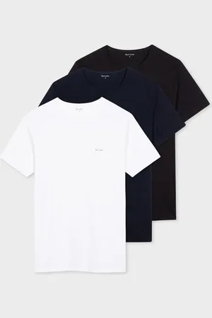Paul Smith Mixed Colour Organic Cotton Logo Lounge T-Shirts Three Pack