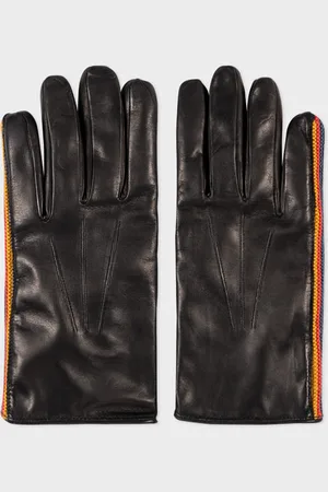 Paul Smith Leather Gloves With Knitted 