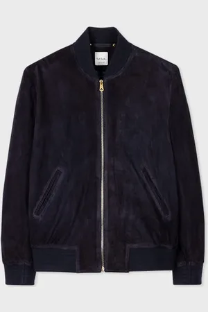 Paul Smith Dark Navy Suede Bomber Jacket