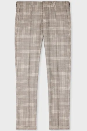 Paul Smith Slim-Fit Grey Check Wool Trousers