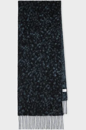 Paul Smith Navy Tonal Leopard Scarf