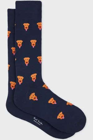Paul Smith Navy Cotton-Blend Dog Socks