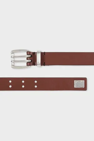 Paul Smith Leather Twin-Prong Belt