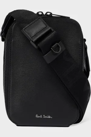 Paul Smith Straw-Grain Embossed Leather Flight Bag