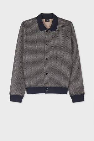 Paul Smith Navy Cotton-Blend Jersey Cardigan