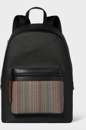 Paul Smith Coated Canvas Signature Stripe Pocket Backpack