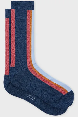 Paul Smith Dark Cotton-Blend Vertical Stripe Socks