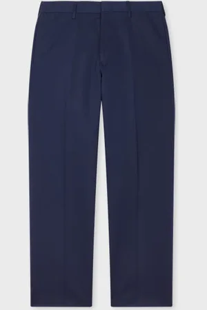 Paul Smith Navy Cotton-Linen Twill Trousers