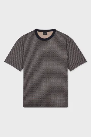 Paul Smith Navy Cotton-Blend Pattern T-Shirt