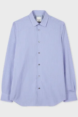 Paul Smith Tailored-Fit Blue And Pink Gingham Shirt