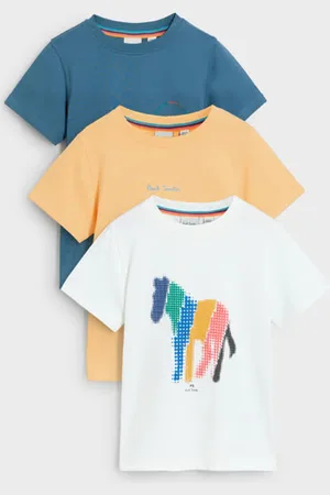 Paul Smith 3-13 Years Logo Print T-Shirts 3 Pack