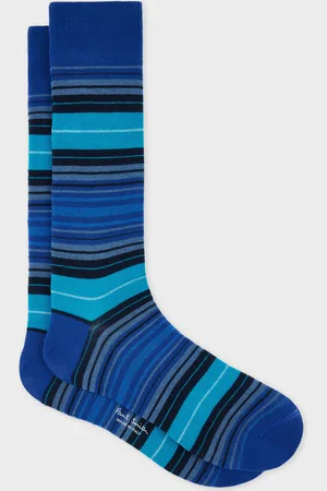 Paul Smith Navy Contrast Stripe Socks