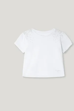 Pepe Jeans Cropped fit t-shirt with strass detail