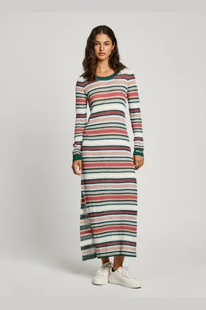 Pepe Jeans Ribbed midi dress