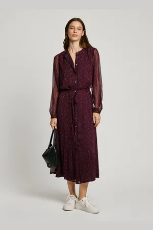Pepe Jeans Button-up midi dress