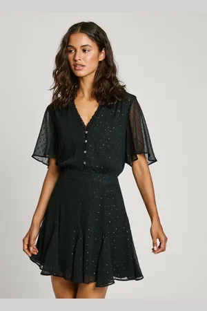 Pepe Jeans Semi-transparent sleeve mini dress