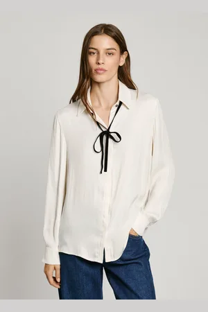 Pepe Jeans Satin velvet bow shirt