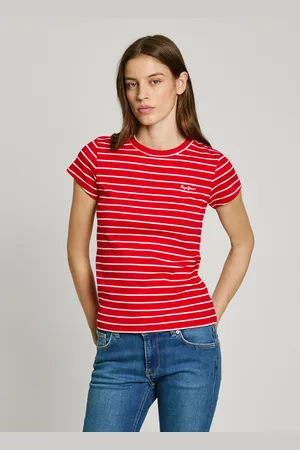 Pepe Jeans Striped ribbed t-shirt