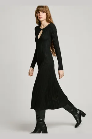 Pepe Jeans Keyhole neckline midi dress