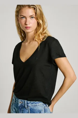 Pepe Jeans V-neck t-shirt with embroidered logo