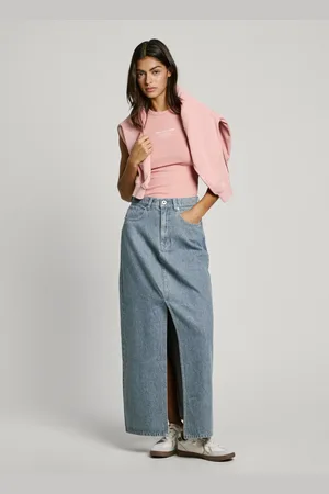 Pepe Jeans Regular fit denim maxi skirt