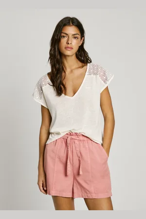 Pepe Jeans V-neck lace t-shirt