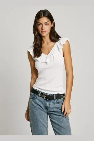 Pepe Jeans Ribbed v-neck top